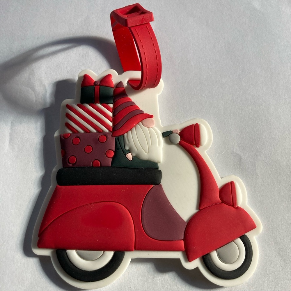 PVC Christmas Gnome Luggage Tag